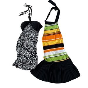 Bundle 2 Lightweight Knit Dresses/coverups Halter Size small